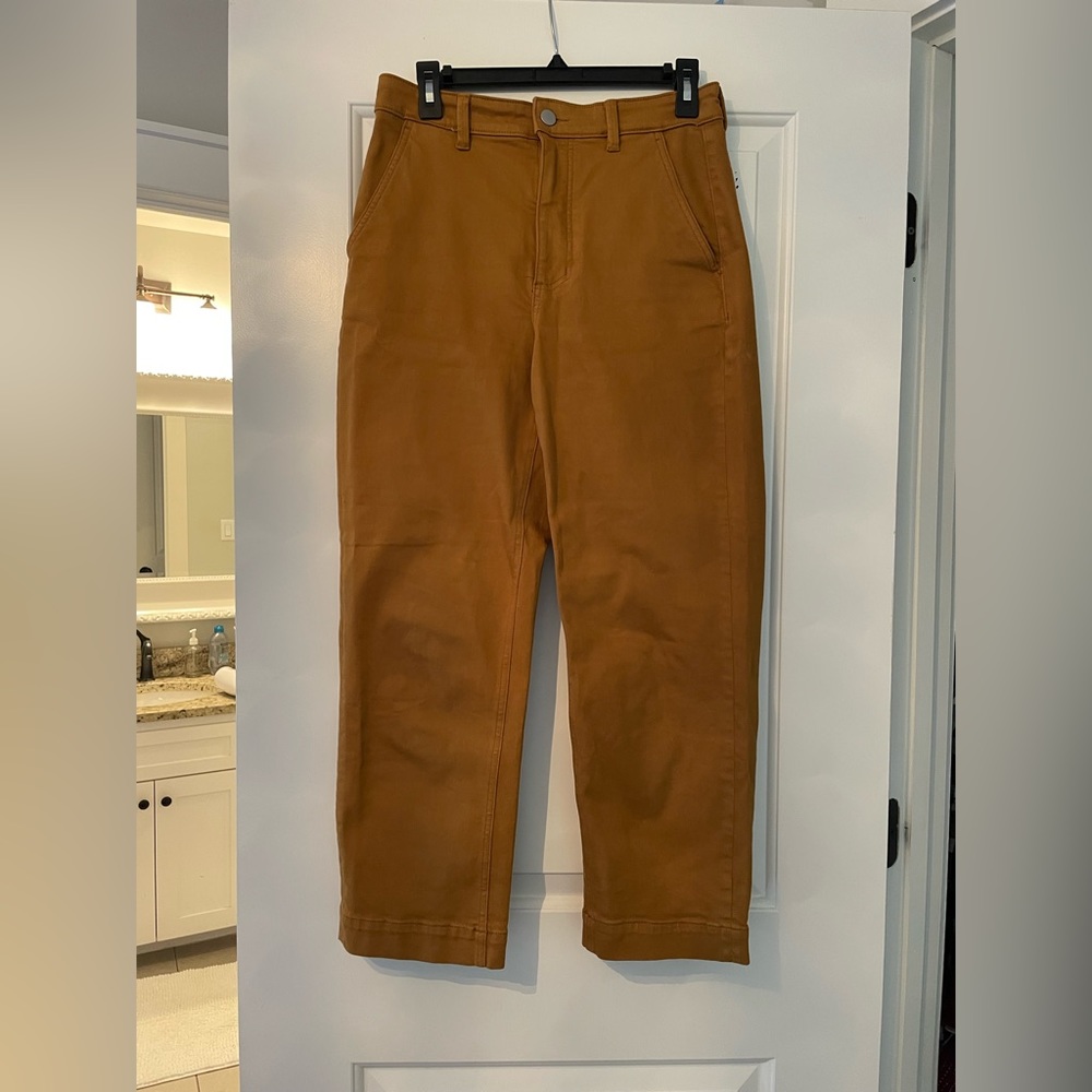 Everlane mustard wide leg jeans!